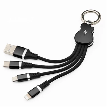 3 In 1 USB Cable For iPhone xs max Greito Įkrovimo Kabelį, Skirtą 