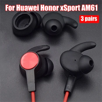 3 Poras Ausinių Padengti In-Ear Patarimai Silikono Odos Ausinė Ausies Kabliuko Pumpurai Pakeisti Huawei Honor XSport AM61 Bluetooth Vadovai