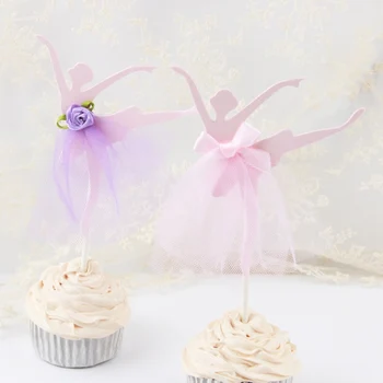 3 vnt./daug baleto mergina dress gimtadienio tortas topper keksiukų dekoravimo, kūdikių dušas vaikams, gimtadienio, vestuvių naudai prekes
