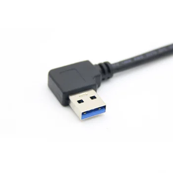 30 cm USB 3.0 Type A Male 90 Laipsnių Kampu į Kairę, į USB 3.0 Tipo Dešinę Kampu ilgiklis