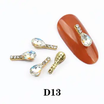 30 rūšių stiliaus krištolo masės nagų dailės akmenys lydinio 3d dekoro sparkle nagų pakabukai cirkonio dizaineris papuošalai, aksesuarai