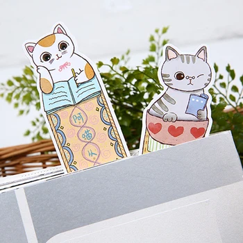 30 vnt/pak Mielas Funny Cat Žymą Popieriaus Animacinių filmų Gyvūnų Žymos Reklaminės Dovanos Raštinės reikmenys Filmas, Knyga Ženklų Prekes