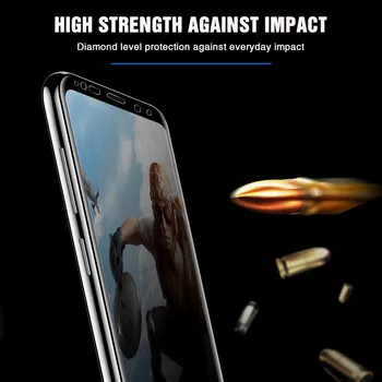 300D Visą Lenktas Grūdintas Stiklas Samsung Galaxy S8 S9 Plus Pastaba 9 8 Screen Protector Samsung S7 S6 Krašto S9 Apsauginės Plėvelės