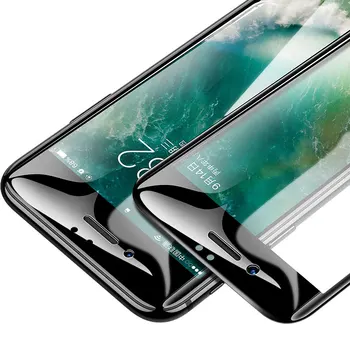 30D Lenktas Krašto Apsaugos Stiklo iPhone 7 8 6 6S Plius Grūdintas Screen Protector, iphone X XS Max XR 7 6 Stiklo Plėvelės