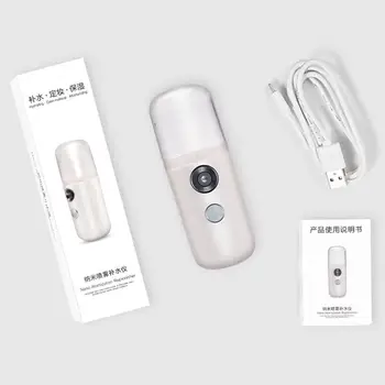 30ml Mini USB Purkštuvas Kūno Inhaliatoriaus Veido, Purškimo Nano Rūko Drėkinamasis Odos Priežiūros Vibracijos Veido Masažas Grožio Priemonė