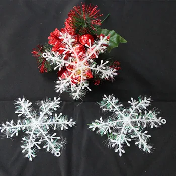 30pcs 11cm Kalėdų Dirbtinės Snaigės Kalėdų Eglutė Dekoras Sniego Netikrą Snaigės Kalėdų dekoracijas namų noel