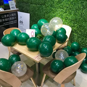 30pcs 5/10/12 colių Tamsiai žalia balionas apvalus lateksiniai balionai gimtadienio dekoracijas suaugusiųjų helio kamuolius vestuvių reikmenys
