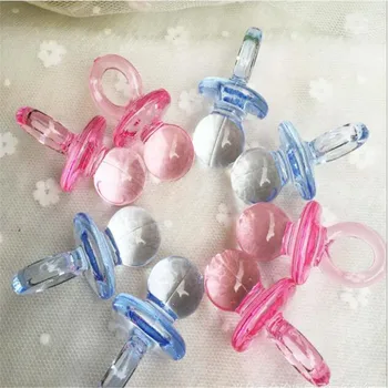 30pcs Pink, Blue Mini Plastiko Pacifiers Spenelių Baby Shower Naudai Užpildas Darželio Krikštynos Šalies Naudai Dekoro Pyragas Papuošalai