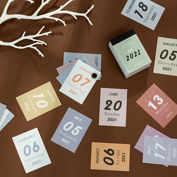 365 Dienų Mini Metinio Kalendorinių Paprasta Ins Vėjo Šviesos Retro Mažas Kalendorius Koliažas, Apdailos Medžiagos, Lipdukai, Mokyklinės Prekės