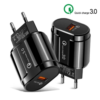 3A Greitai Įkrauti 3.0 USB Įkroviklis ES ir JAV Sienos, Mobiliojo Telefono, Kroviklio Adapteris, skirtas 