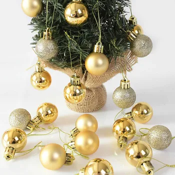 3cm 24pcs Kalėdų Kamuoliukus Ornamentu Dekoravimui namuose Kalėdų Eglutės Kabinti Menkniekis Kamuolys Naujųjų Metų Navidad Šalis Dekoro Prekes