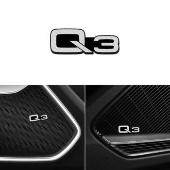 3D aliuminio garsiakalbis stereo garsiakalbio ženklelis emblema Lipdukas Audi Q3 2017 2018 Reikmenys, Automobilių Stilius
