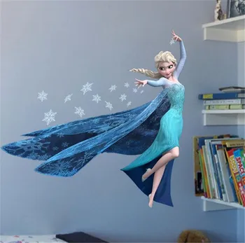 3D Animaciją Frozen2 Sienų Lipdukai Vaikų Kambario, Miegamojo Sienų Dekoravimo lipdukai Princesė Ana Filmų Plakatų