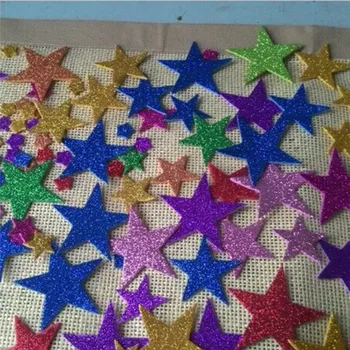 3D Blizgučiai Star lipniomis Lipdukas Kortelės Amatų Cardmaking Scrapbooking Namo Namo Kambarį Šalis Dekoro Vaikas 