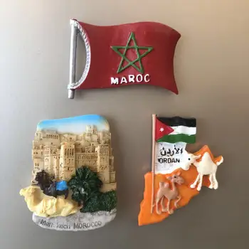 3d Dervos Šaldytuvas Magnetas Maroko Vėliavos Turistų Traukos Kelionės Suvenyras, Šaldytuvo Magnetų Imanes Para Refrigerador Namų Dekoro