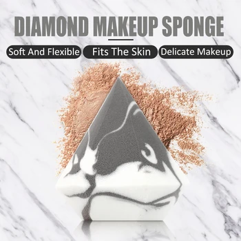 3D Drėgno ir Sauso naudojimo Kosmetikos Sluoksniuotos Skystis, Mat Sponge Diamond Minkštas Grožio Makiažas Kempine Sluoksniuotos Esponja Silikono Maquiagem Moteris