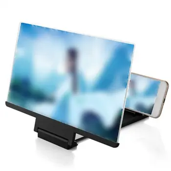 3D ekranas mobiliojo telefono stiprintuvo 12 colių HD vaizdo didinamojo stiklo projektorius Praktinių nešiojamieji projektoriai