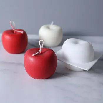 3D Kalėdų Apple Silikono Žvakių Pelėsių 