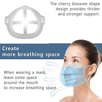 3D Kaukė Laikiklis Kvėpavimo Padėti Padėti Kaukė Vidinės Pagalvėlės Laikiklis Maisto kokybės Silikono Burną Turėtojas Kvėpuojantis Valv Masque