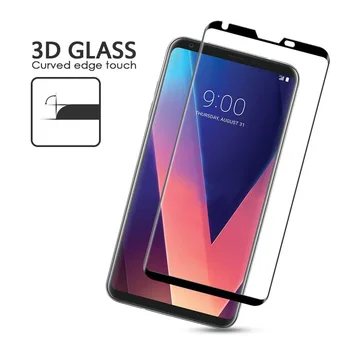 3D Lenktas Grūdintas Stiklas LG V40 V30 Plius Pilnas draudimas Screen Protector For LG V30plus Sprogimo Įrodymas, Apsauginės Plėvelės, Stiklo