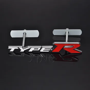 3D Metalo Automobilio Priekinės Grotelės Emblema Auto Grotelės Ženklelis Honda Type R Lenktynių Tipo S Sport Logotipas Civic Sutarimu Crv Hrv Automobilių Reikmenys