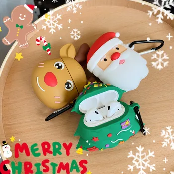 3D Mielas Kalėdų Meduoliai su imbiero priedais Vyras Caribou Silikono Ausinių Bylas dėl 