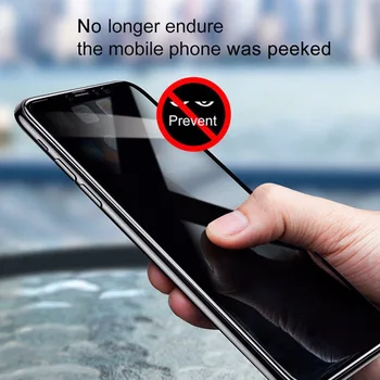 3D Pilnas draudimas Anti Spy Peeping Privacy Screen Protector, iPhone X XR XS 11 12 mini Pro Max 6S 7 8 Plus SE 2020 Grūdintas Stiklas