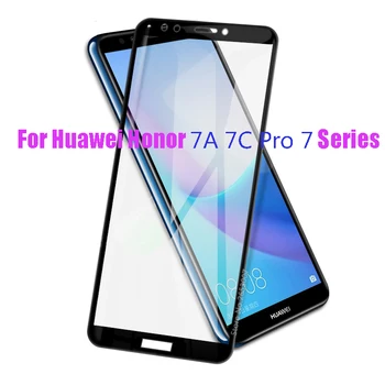 3D Pilnas draudimas Stiklo Huawei Honor 7A Pro 7C 5.45 5.7 5.99 colių apsaugos Huawei Y5 Y6 Y7 Y9 premjero 2018 2019 Visą Klijai