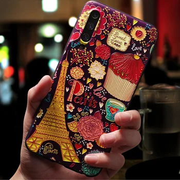 3D Reljefo Gėlių Telefono dėklas, Skirtas Samsung Note 10 Lite Atveju Silicon Cover For Samsung Galaxy S10 Lite Note10 A11 A21 A41 A01 2020 m.