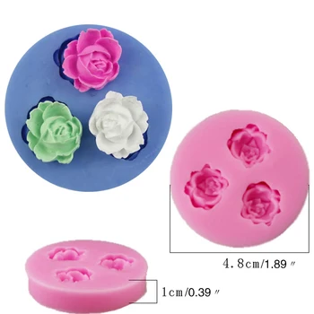 3D Rožių Gėlių Minkštas Silikono Formos Tortas Dekoravimo Saldainiai Amatų Priemonė Muilas saldainiai chcoclate 