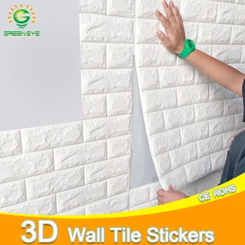 3D Sienų Lipdukai 70*77cm 3D Plytų, akmens modelio Lipnios Sienos popieriaus Vandeniui 