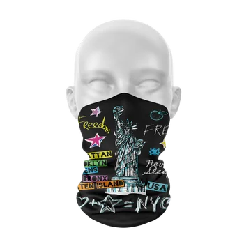 3D Spausdinimo Mados Bandana Grafiti Asmenybės Abstrakčiai Skarelė Kvėpuojantis Minkštas Veidą Skara Neck Gaiter Magija Sporto Riešo Juostos