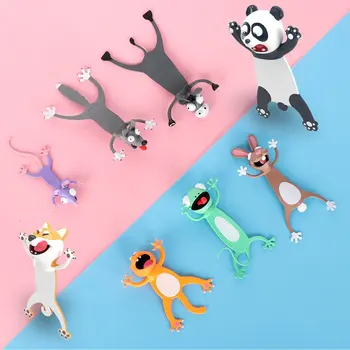 3D Stereo Animacinių filmų Žymeklis Gyvūnų Žymos Originalus Cute Kačių PVC Medžiagos, Juokinga Studentų Mokyklos Raštinės Žymą Dovana