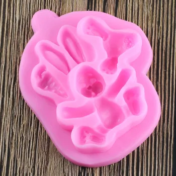 3D Triušis Easter Bunny Silikono Formų Minkštas Pyragas Formos Keksiukų Įrankiai Confeitaria Virtuvės Reikmenys