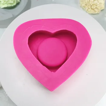 3D Širdies Formos Mini Vazonas Priėmimo Rankų darbo Cemento Sodinamoji Pelėsių 