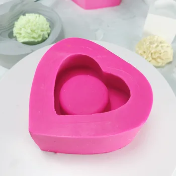 3D Širdies Formos Mini Vazonas Priėmimo Rankų darbo Cemento Sodinamoji Pelėsių 