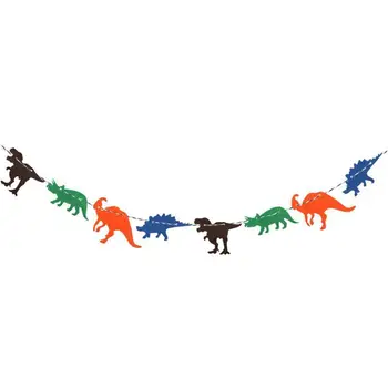 3M su Gimtadieniu Reklama Girliandą neaustinių Dinozaurų Kabo Vėliavos Dinozaurų Baby Shower Berniukas Gimtadienio Apdailos Reikmenys