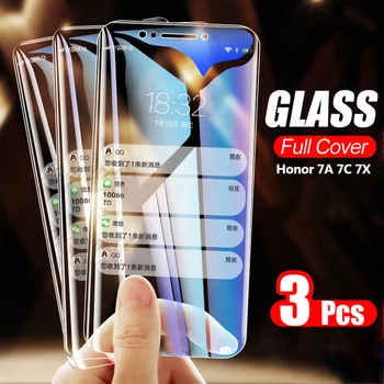 3PCS 9H Grūdintas Stiklas Huawei Y7 Y5 Y6 Premjero 2018 Screen Protector dėl huawey huavei y 5 6 7 Premjero 2018 Apsauginės Plėvelės glas
