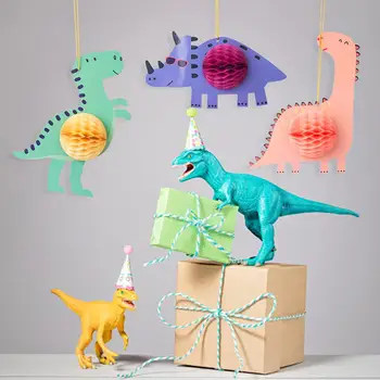 3pcs Animacinių filmų Dinozaurų Vaikams Gimtadienio Korio Kabo Dekoro Baby Shower Kalėdų Vakarėlį 1-asis Gimtadienis Baigimo