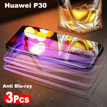 3Pcs/daug Stiklo Huawei 30 Lite Grūdintas Stiklas Ekrano apsaugos Huawei 30 Anti mėlyna šviesa grūdintas stiklas