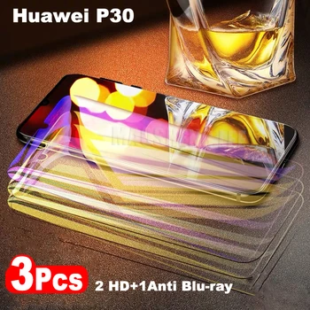 3Pcs/daug Stiklo Huawei 30 Lite Grūdintas Stiklas Ekrano apsaugos Huawei 30 Anti mėlyna šviesa grūdintas stiklas