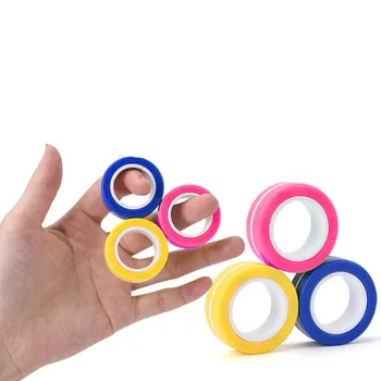 3pcs Fidget Suktuko Juokinga Magnetinės Apyrankės Žiedo Išpakuokite Žaislą Magic Žiedas Rekvizitai Įrankiai Anti Stresas Figet Žaislai Stresas Vaikų Fidgets