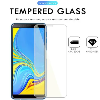 3PCS Grūdintas Stiklas Samsung Galaxy A6 Plius A6Plus J4 J6 J8 A7 2018 Screen Protector For Samsung Galaxy A8 plius 2018 Stiklo
