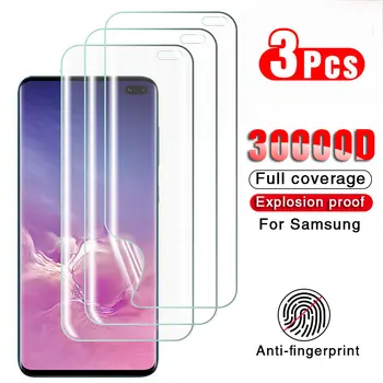 3Pcs Hidrogelio Apsauginės Plėvelės Screen Protector For Samsung Galaxy S8 S9 S10 S20 Plus Ultra Screen Protector, Skirta Pastaba 8 9 10 Plėvelė