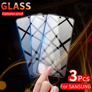 3Pcs Pilnas draudimas Screen Protector, Grūdintas Stiklas Samsung Galaxy S21 Plius A42 A72 A52 A21S A51 A71 M31S Apsauginės Stiklo Plėvelės