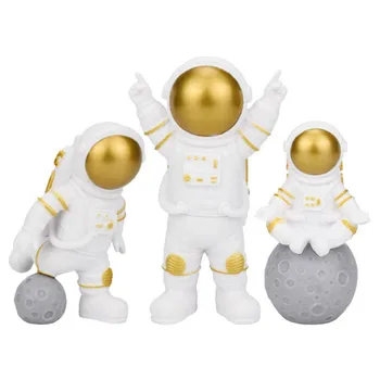 3pcs/Set Kosmosą Astronautas Berniukas Gimtadienio Dekoracijos Vaikams Pyragas Papuošalai Desertas Stalo Dekoro Baby Shower 