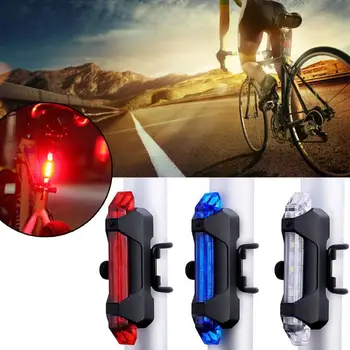 3W LED Bike Bicycle Light USB Įkrovimo Saugos Įspėjimas Dviračių Nešiojamų Šviesos Akcentas-žemas, Šviesus, mirgėjimas Žibintuvėlis