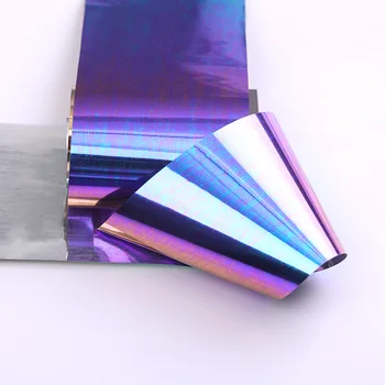 4*100cm Holographics Nagų Folijos Vasaros Populiarus Aurora Spalvos Nagų Dailės Perdavimo Lipdukas Skaidrių Nagų Dailės Decal Nagai Priedai