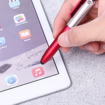4-in-1 Lankstymo Tušinukas Ekranas Touch Stylus Pen Universalus Mini Capacitive Tušinukas Su LED Tablet mobiliųjų Telefonų Stovo Priedas