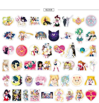 40/50/100vnt Naujų Anime Lipdukas Sailor Moon Vandens Ledas Mėnulyje Lipdukai Motociklų Skate Gitara Lagaminą Vandeniui PVC Lipdukas Žaislai